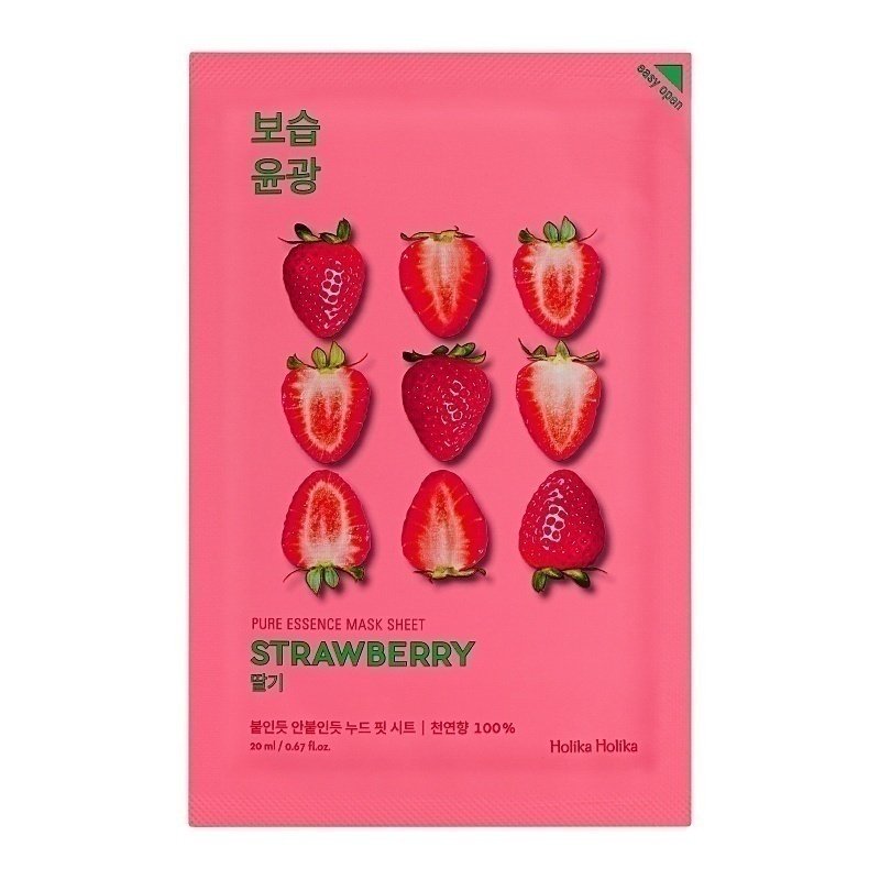 Holika Holika Pure Essence Mask Sheet Strawberry – veido kaukė